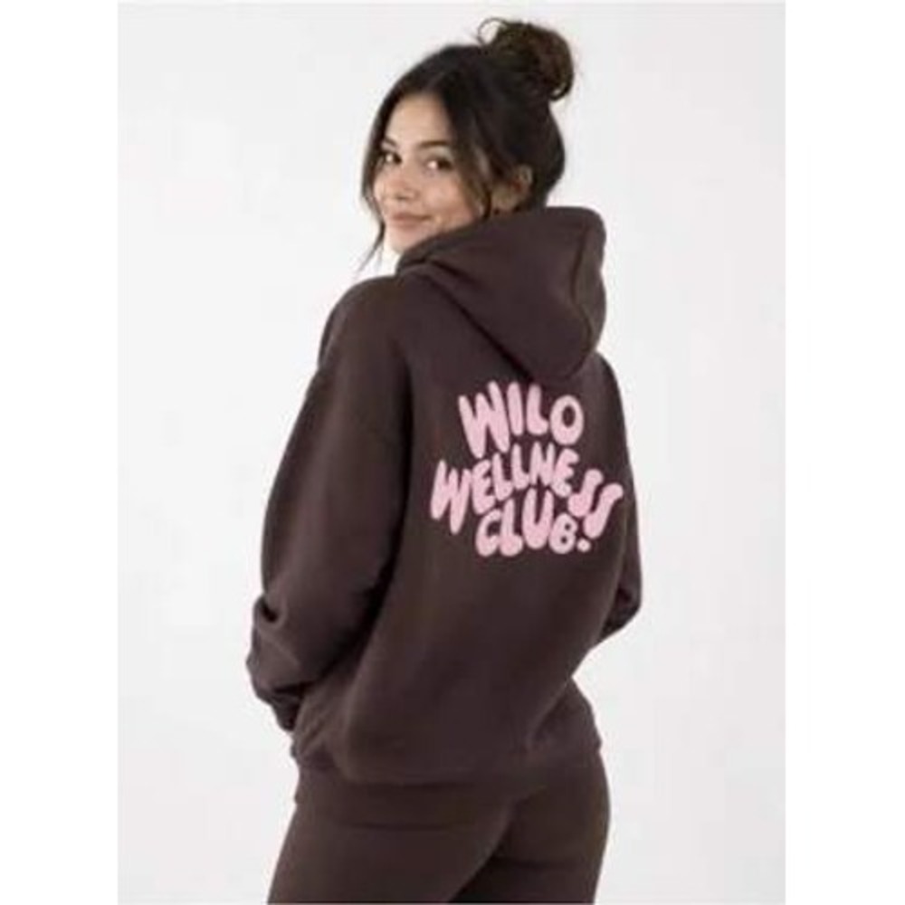 238 Wilo The Label Wellness Club Hoodie Legging Set (Small, Chocolate, NWT)